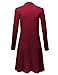 LL WSK1048 Womens Solid Long Sleeve Open Front Long Cardigan L WINE