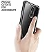 LG Stylo 4 Rugged Case, LG Stylo 4 Plus Rugged Case, Poetic Guardian [Revised Version][Scratch Resistant Back] [Built-in-Screen Protector] Full-Body Rugged Clear Bumper Case (2018) - Black