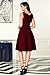 Newbely Womens Vintage Prom Formal Dresses for Women Party Cocktail Wedding Wine Red Dress