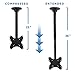 Mount-It! Premium Ceiling Mount TV Bracket | Adjustable LCD TV Ceiling Mount for 23-42 inch Flat Screen TVs | Multiple VESA Patterns | Max Weight 110 Lbs