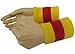 COUVER Terry Cloth 2 Colored Stripes Sport Sweat Wristbands (1 Pair)