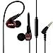 Joysico Sport Headphones Wired Over Ear Earbuds for Kids Women Small Ears Comfortable, Earphones with Ear Hook for Running Exercise Jogging, Wrap Around Ear Buds with Microphone for Cell Phones Red
