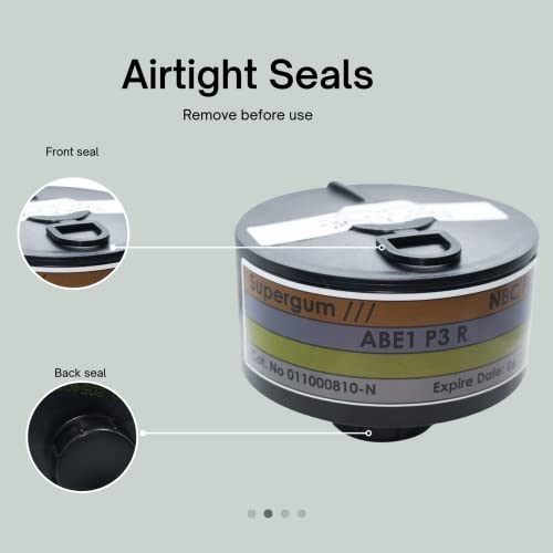 SUPERGUM Gas Mask Filter, CBRN 40mm, Israeli gas mask filter