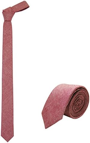jnjstella Men's Cotton Solid Skinny Necktie 2" Tie