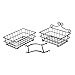Birsppy mcyiqihai Linkfu 2 Tier Fruit/Bread Basket Removable Screwless Metal Storage Basket Rack for Snack, Bread, Fruit, Vegetables, Counter, Table, Kitchen and Home - Black
