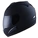 Power Gear Motorsports Motorcycle Street Bike Matt Black Full Face Helmet + Two Visors: Smoked & Clear