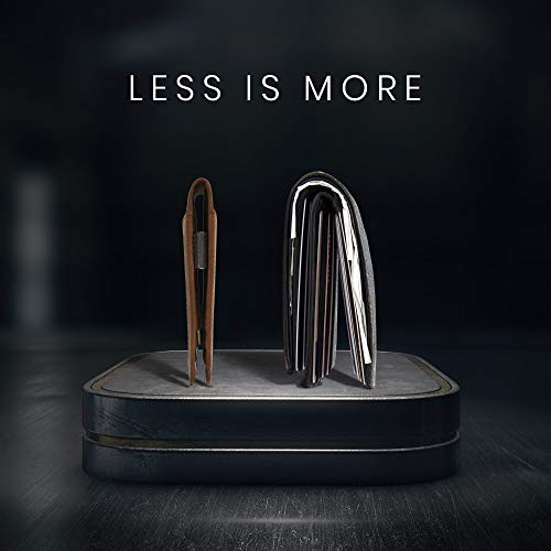 Slim Bifold Wallets For Men - Money Clip Wallet RFID Front Pocket Leather Thin Minimalist Mens Wallet Credit Card Holder