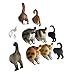 Cat Butt Magnets Toys Set for Refrigerator - Set of 10 for Cat & Pet Lovers Stuff - Cat Tails - P