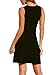 Women's Sexy Summer Casual Dress Pure Color Personality V Neck Sleeveless Party Midi Flared Tank
