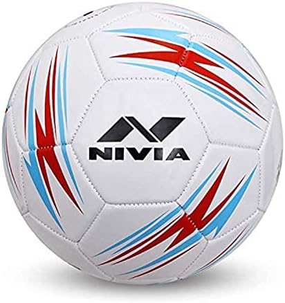 NIVIA BLAZE MACHINE STITCHED FOOTBALL SIZE RED/BLUE price in