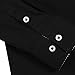 Mens Casual Slim Fit Shirt Formal Button Dress Shirt,Black,M