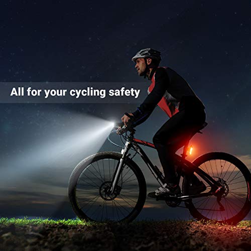Volcano Eye Premium Bike Lights Set,1000 Lumen Rechargeable Bicycle Headlight with Smart Sensor