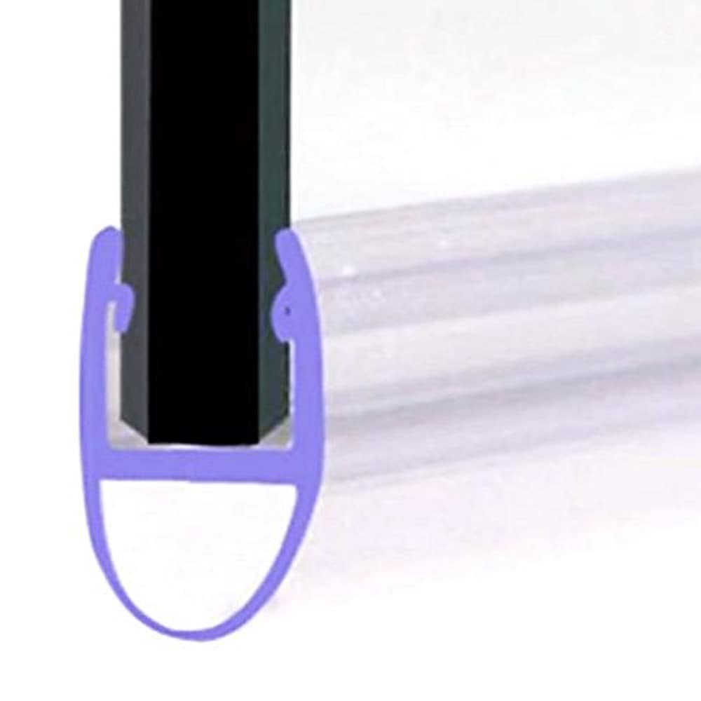 VeeBath SEAL002-P Essentials B Type Shower Screen Door Seal-8-10mm Glass Up to 7mm Gap, Clear