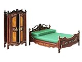 KERANOVA Clever Paper Doll House and Furniture Collection Bedroom 3D Puzzle, 11 x 14 x 7 cm