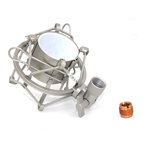 image for Weymic Silver Metal Shock Mount Holder Clips for Such AT2020 AT4033 La