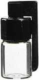 SALE Black Spoon Snuff Bullet Acrylic w Glass Vial Snorter