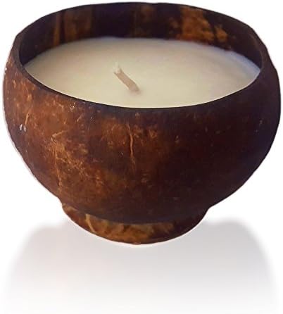 Bergamot Soy Candle in Coconut Shell with Essential Oil, 5.5 oz by Vasaana