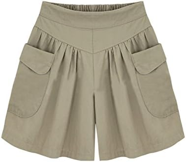 Johe Women's Casual Culottes Shorts Elastic Waist Wide Leg Shorts