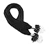 Moresoo 16 Inch Real Jet Black Human Hair Micro Ring Hair Remy Human Hair Extensions Color #1 Micro Link Hair Extensions 50 Grams 50 Strands Remy 100% Human Hair