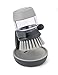 Joseph Joseph Palm Scrub Refillable Soap Dispensing Cleaning Washing Up Kitchen Brush with Storage Stand Holder, Grey