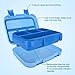 Kids Lunch Box, Hometall Lunch Box for Kids with Spoon, BPA-Free, Leakproof 4 Compartments Food Container Great for School, Picnics, Travel and More(Large Size/BLue)