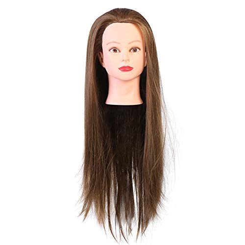 Practice Mannequin Head, Professional Hair Cosmetology Hairdressing Mannequin Manikin Doll for Makeup Braid Salon Tools(Gold)