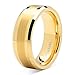 100S JEWELRY 8mm Men's Tungsten Carbide Ring Wedding Band 14k Gold Plated Jewelry Bridal Size 8-16