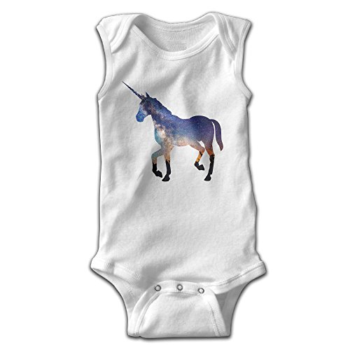 EVPOPC LVMI Unicorn Baby Boys' Sleeveless Bodysuit Romper Playsuit Outfits White