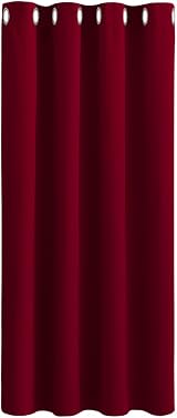 PONY DANCE Blackout Curtain Panel 52x54 Eyelet Thermal Insulated Red
