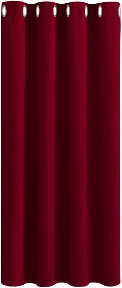 PONY DANCE Blackout Curtain Panel 52x54 Eyelet Thermal Insulated Red