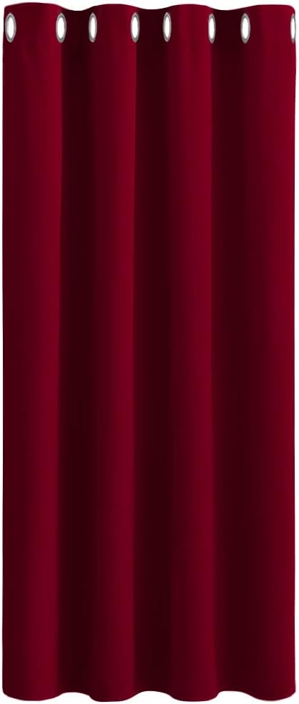 PONY DANCE Blackout Curtain Panel 52x54 Eyelet Thermal Insulated Red