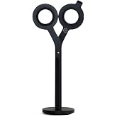 HMM Scissors - 2-in-1 All Purpose Scissors &amp; Box Cutter - Heavy Duty, Lightweight, with Magnetic Brass Base for Office, Kitchen, &amp; Crafts, Stainless Steel - Black