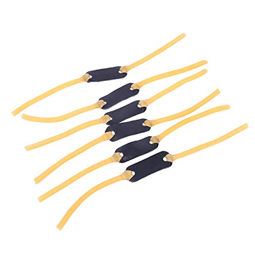 Shinekoo 6Pcs 6 * 9mm Elastic Rubber Band Bungee Replacement for Slingshot Catapult Hunting