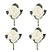 Set of 4 Rose Boutonniere With Pin For Men Wedding Prom Party Corsage Silk Flower For Groom,Best Man,father