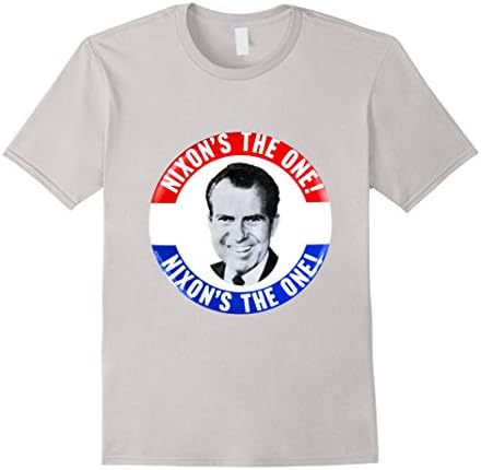 Men's Richard M Nixon Presidential Campaign - Nixon's the One! Medium Silver