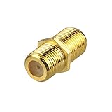 VCE Gold Plated F-Type Coaxial RG6 Connector,Cable Extension Adapter Connects Two Coaxial Video Cables