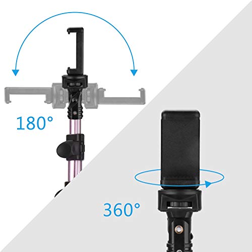 Bluetooth Selfie Stick Tripod,PEYOU 54 Inch Extendable Phone Camera Tripod Stand with Wireless Remote,Selfie Stick Compatible for iPhone 11/11 Pro/X/XR/Xs Max/8/7s,Galaxy S10/S9/Note 8, Huawei,Gopro - Thumbnail 4