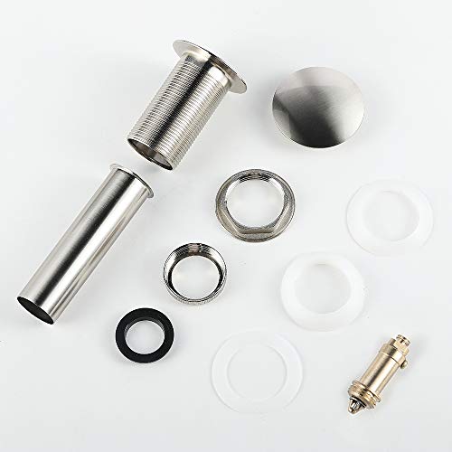 ESFORT Bathroom Sink Drain Pop Up, Vessel Sink Pop Up Drain, Brushed