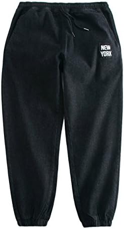 HOLLAGLEE New York Design Loose Fit Jeans Hip Hop Baggy Pants For Boys and Men (Black 630, S)