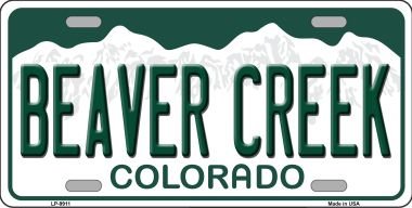 Beaver Creek Colorado Background Novelty Metal License Plate LP-9911