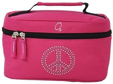 Kids Travel Toiletries Bag, Personal Organizer For Bathroom And Shower Needs (Bling Rhinestone Peace) - Obersee