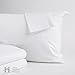 Home Fashion Designs 2 Pack Premium Pillow Protectors | 100% Cotton | Feather & Down Proof | Natural Cotton Encasement | King Size Zippered Pillow Covers