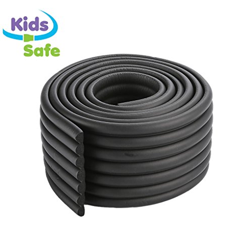ITRAZ Baby Safety Protectors Table Edge Safe Anti-Collision Bar Corner Bumpers Guard Strip With 3M Adhesive 6.5×0.3×0.03Ft (BLACK)