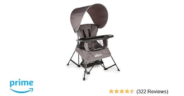 Baby Delight Go With Me Chair Indoor Outdoor Chair With Sun Canopy Gray Portable Chair Converts To 3 Child Growth Stages Sitting Standing And