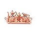 Jili Online 10 Pieces Copper Alloy Tea Lid Pot Cups Tray Set for 1:12 Dollhouse Miniatures Doll House Furniture Decoration