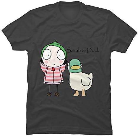LVTIANRAN Men's Sarah Duck Friends Funny Graphic T Shirt Large Charcoal