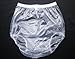 Haian Adult Incontinence Pull-on Plastic Pants Color Transparent White (Medium)