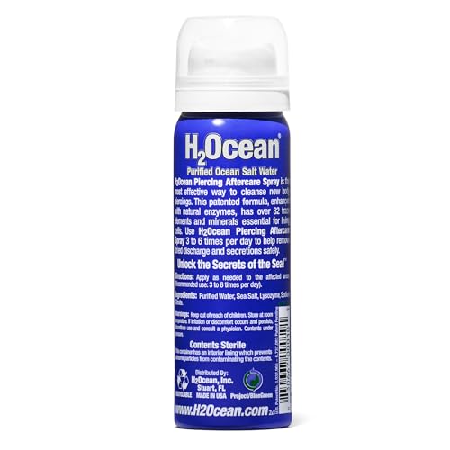 H2Ocean Piercing Aftercare Spray, Sea Salt Keloid & Bump Treatment