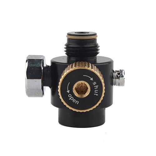 Gurlleu Adjustable PCP Paintball Tanks Regulator 0.825-14 NGO Output Thread Compressed Air Valve Gauge (0-2000 PSI) - Thumbnail 2
