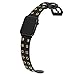 Falandi For Apple Watch Band 44mm 42mm Black Leather, Rock Style Hollow Rivets Genuine Leather iWatch Strap Women Men Replacement WristBand for Apple Watch Series 4 Series 3 Series 2 Series 1 - Black